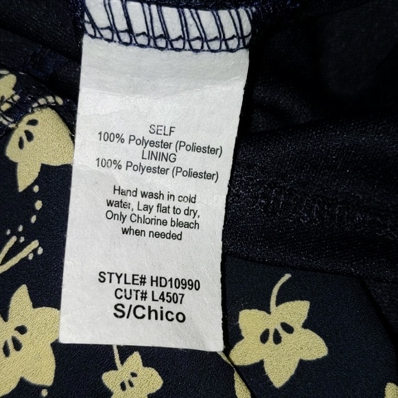 1 LEFT! Navy Shift Dress w/Flower Print - Picture 7 of 7